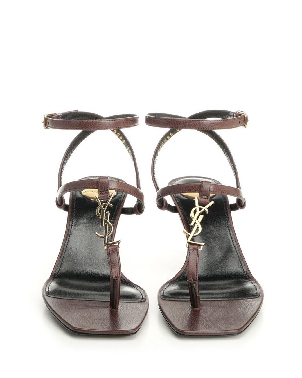 Saint Laurent White Cassandre Heeled Sandals