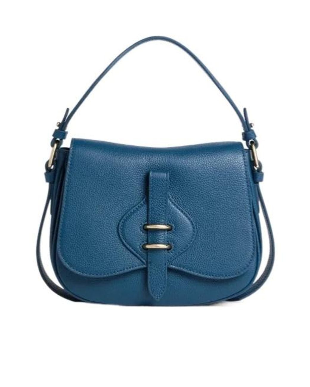 Coccinelle Blue Small Mavery Buckle Shoulder Bag