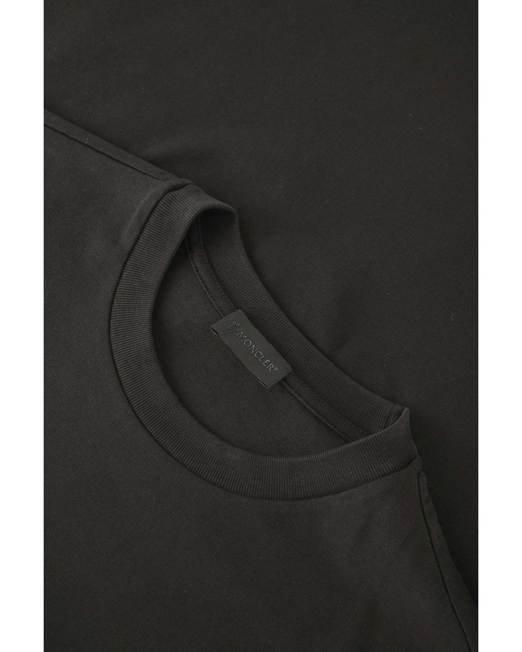 Moncler Black Logo Printed Crewneck T-Shirt for men