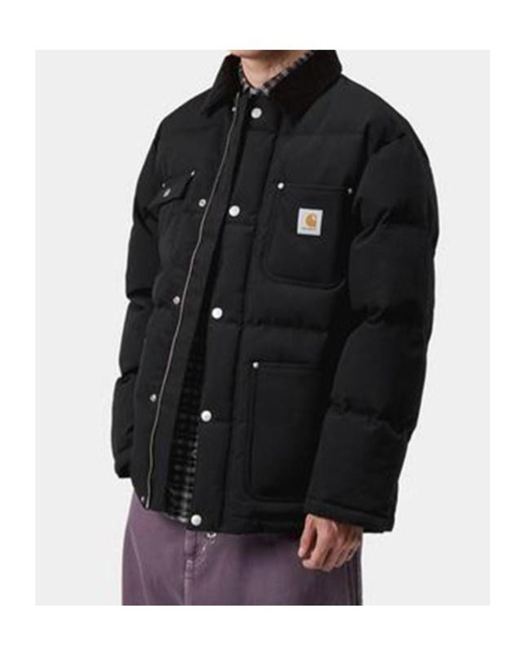 Carhartt Black Rayler Corduroy Collar Jacket for men