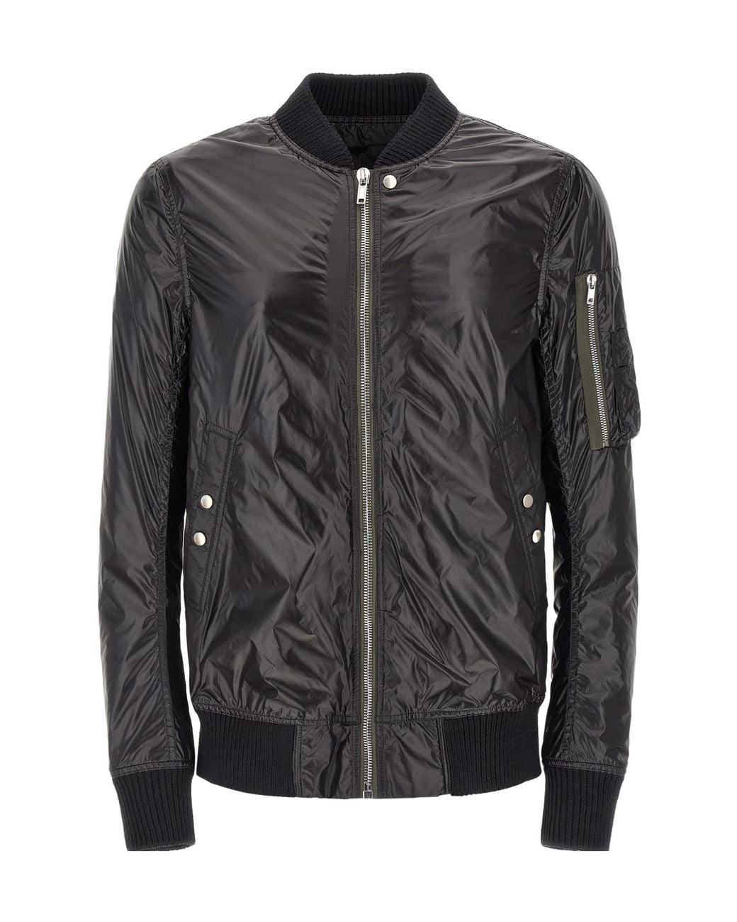 Rick Owens Black Classic Flight Bomber Jacket for men