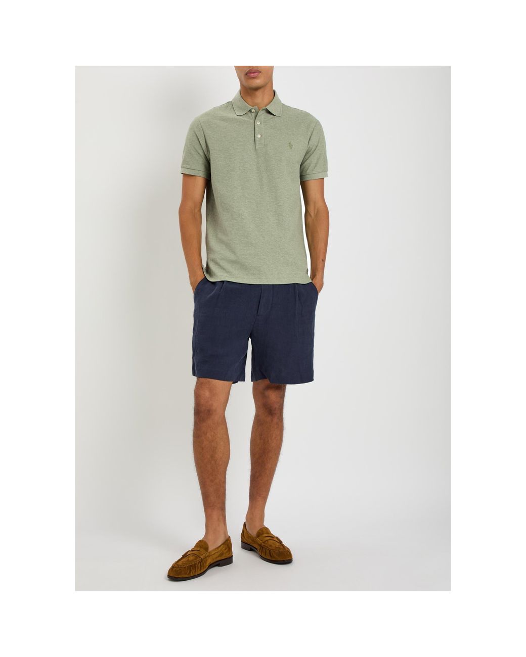 Polo Ralph Lauren Green Waffle Knit Slim-Fit Polo Shirt for men