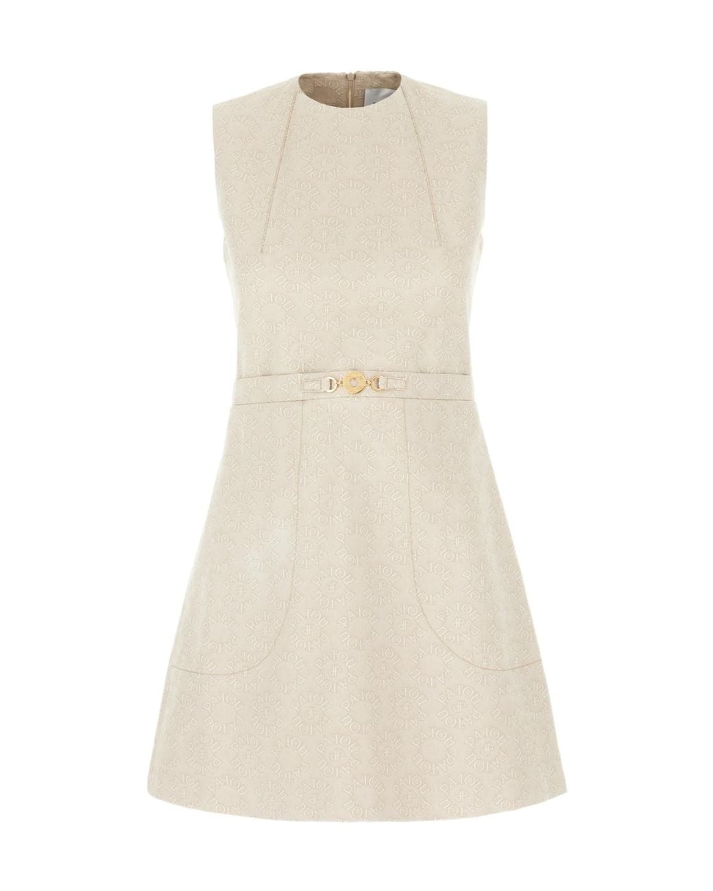 Patou Natural Coin Plaque Detailed Sleeveless Dress