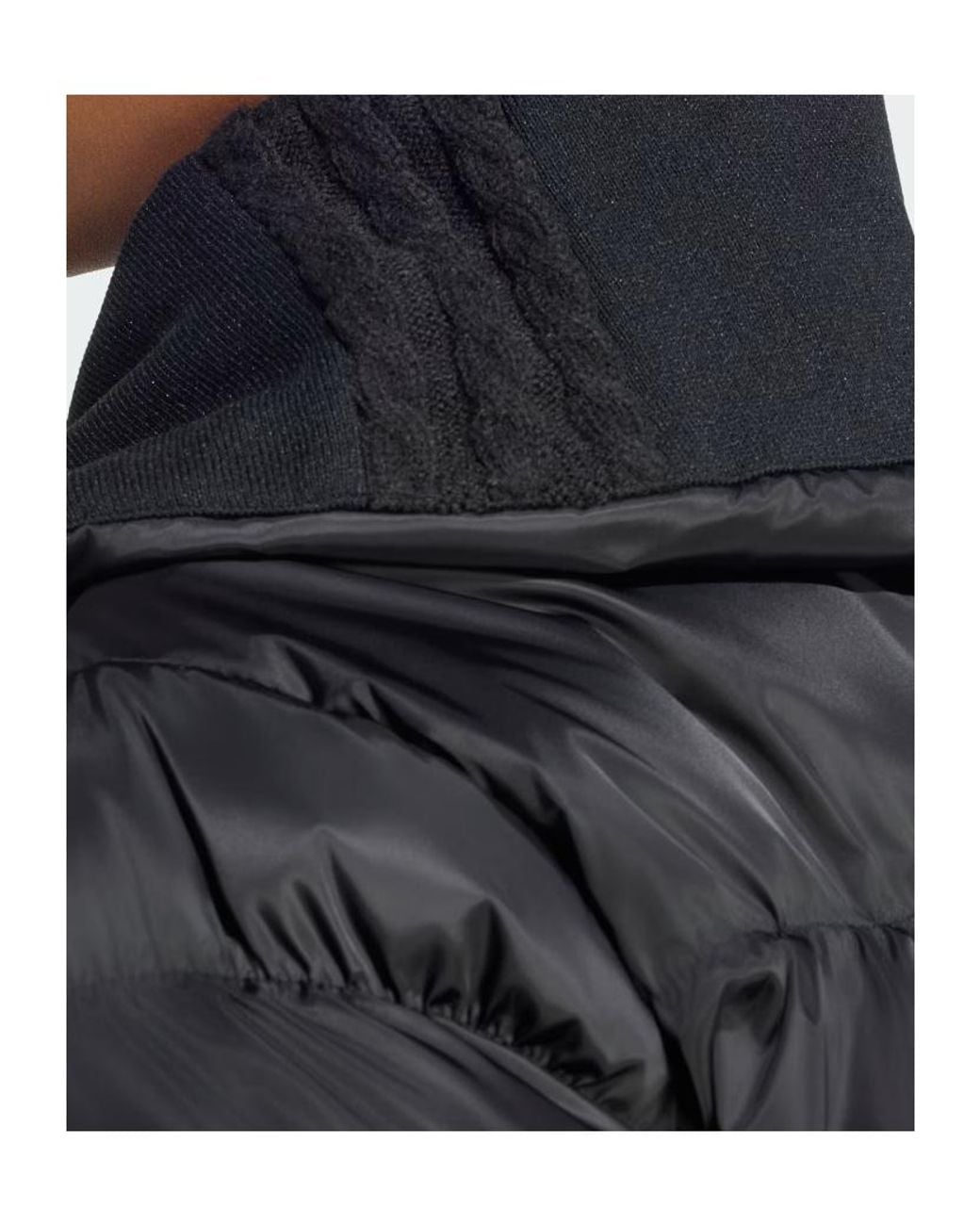 Adidas Originals Black Knitted Puffer Jacket