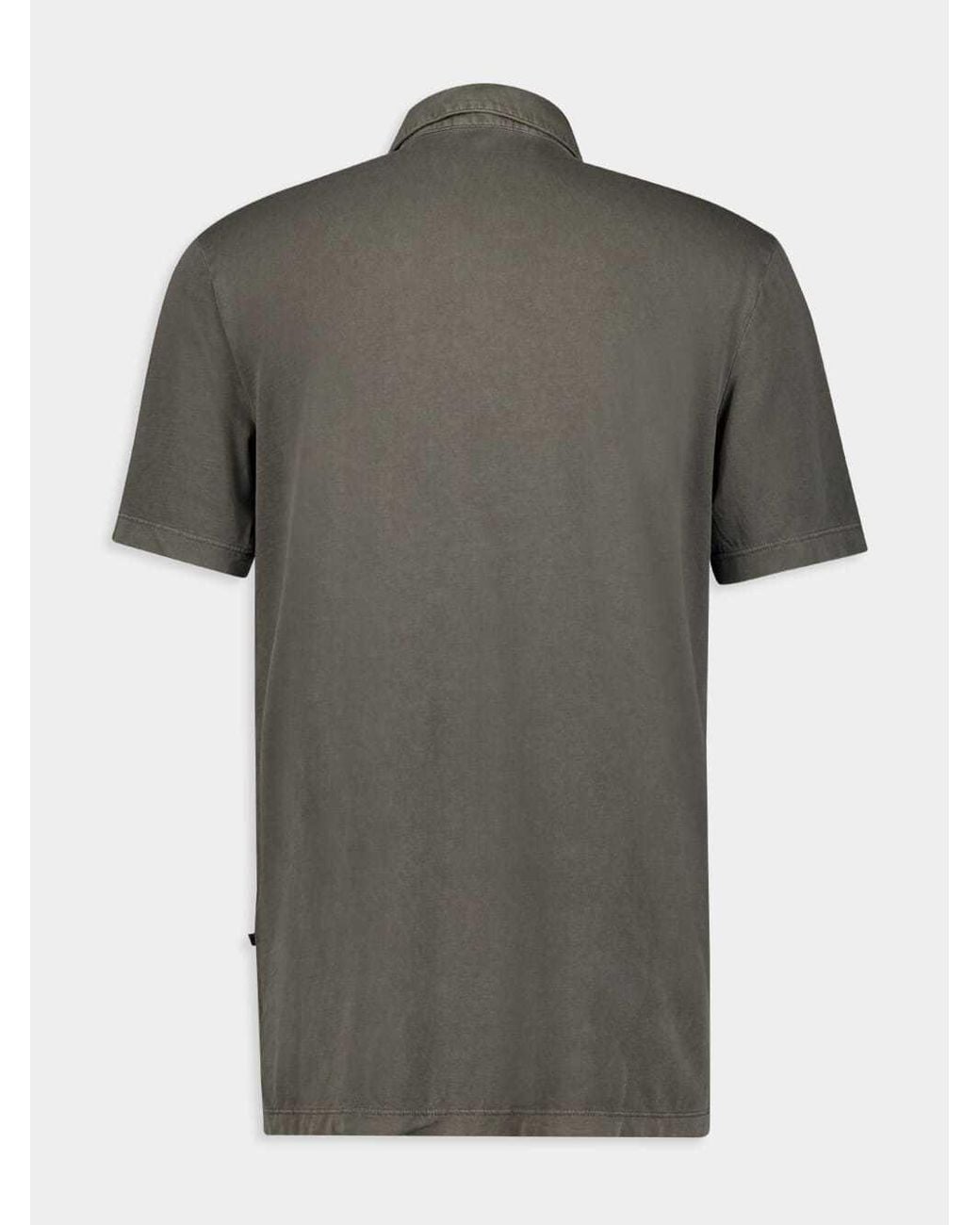 James Perse Gray Short-Sleeved Jersey Polo Shirt for men