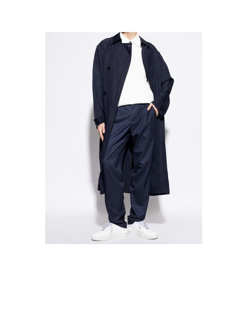 Lanvin White Clay Lace-Up Sneakers for men