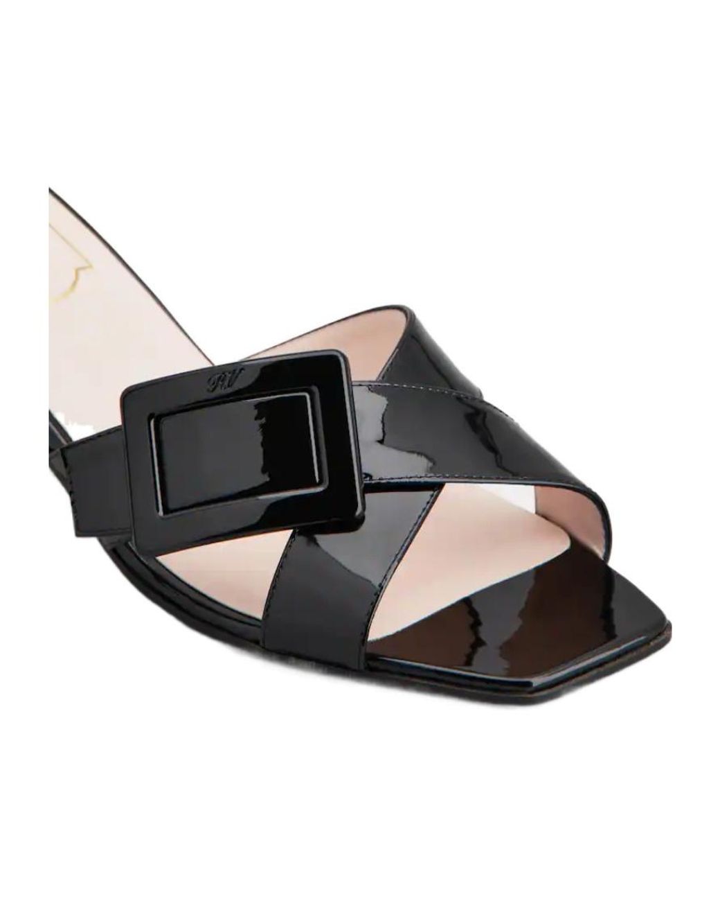 Roger Vivier Black Belle Vivier Mules