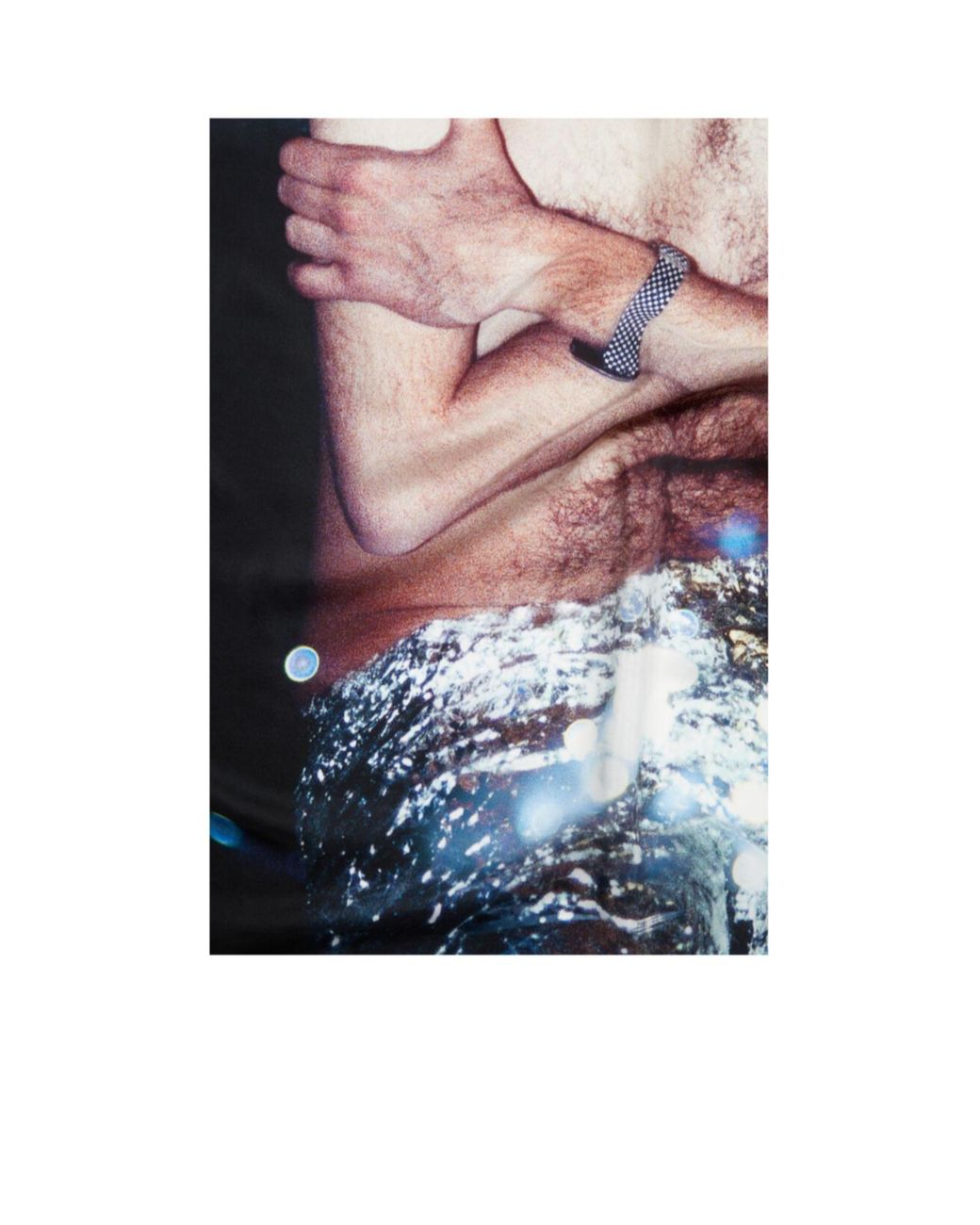 Acne Blue Photographic-Print Scarf