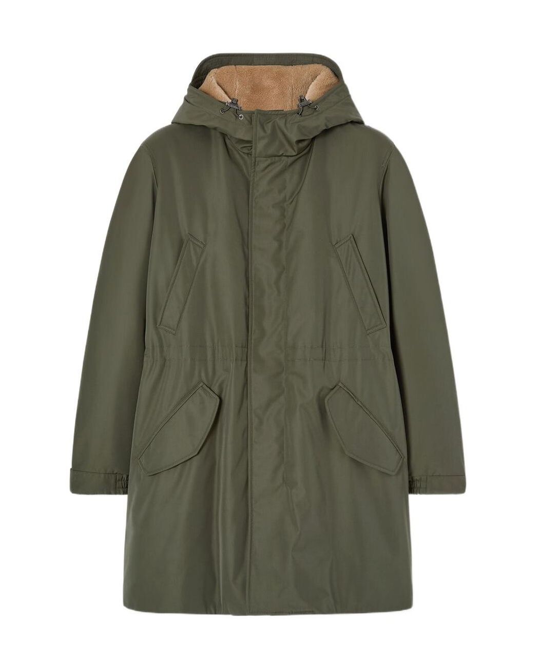 Loro Piana Green Zermatt Drawstring-Hooded Coat for men