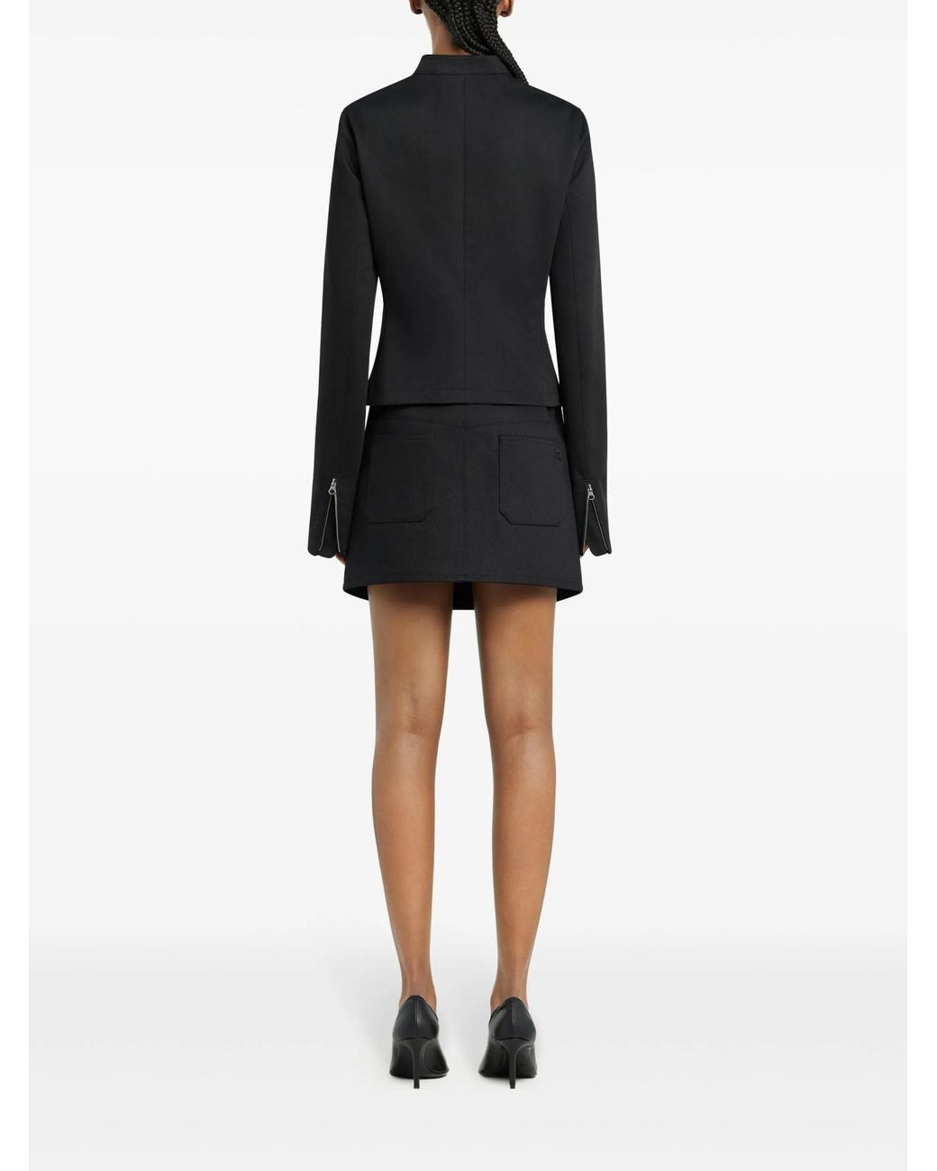 Courreges Black Courrèges Zip-Up City Jacket