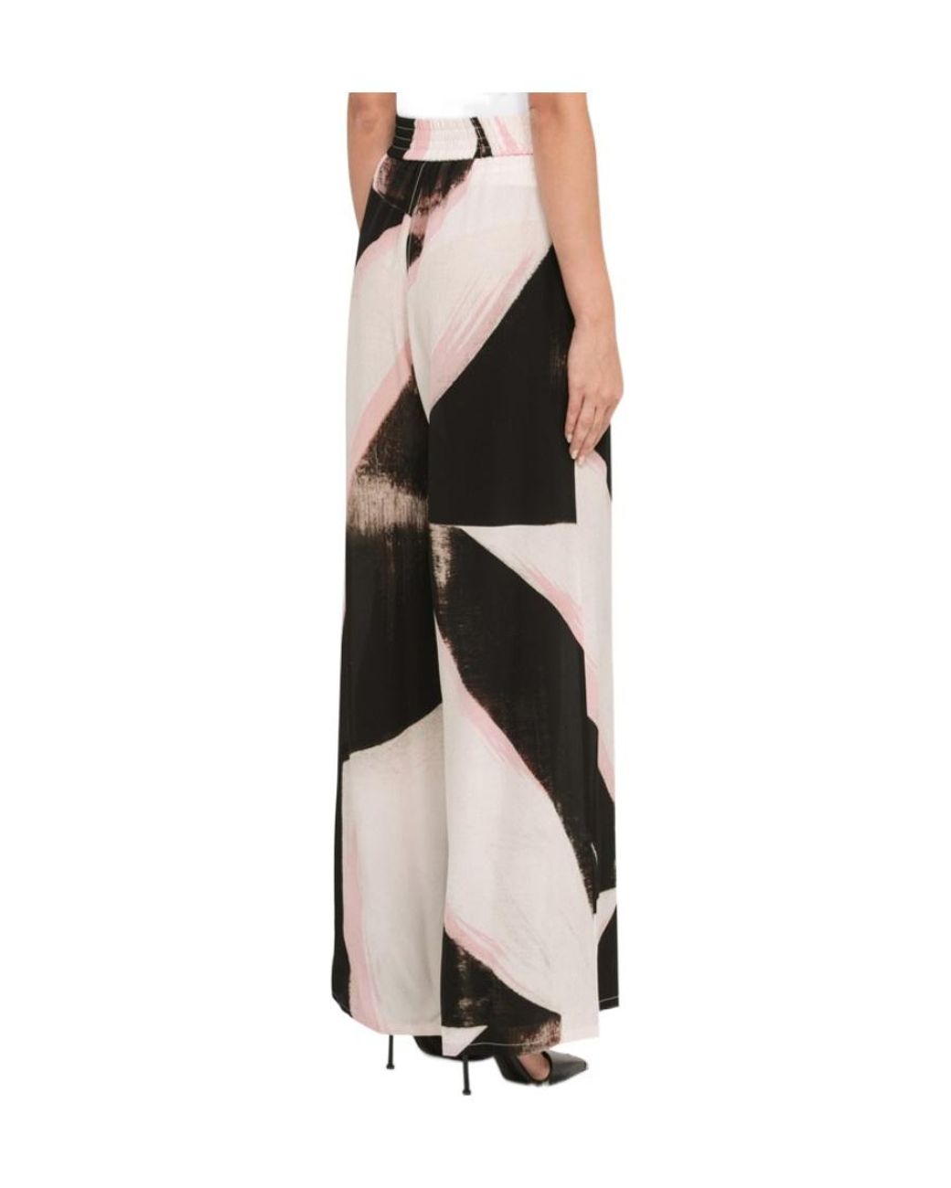 McQueen Black High-Waisted Wide-Leg Wool Trousers