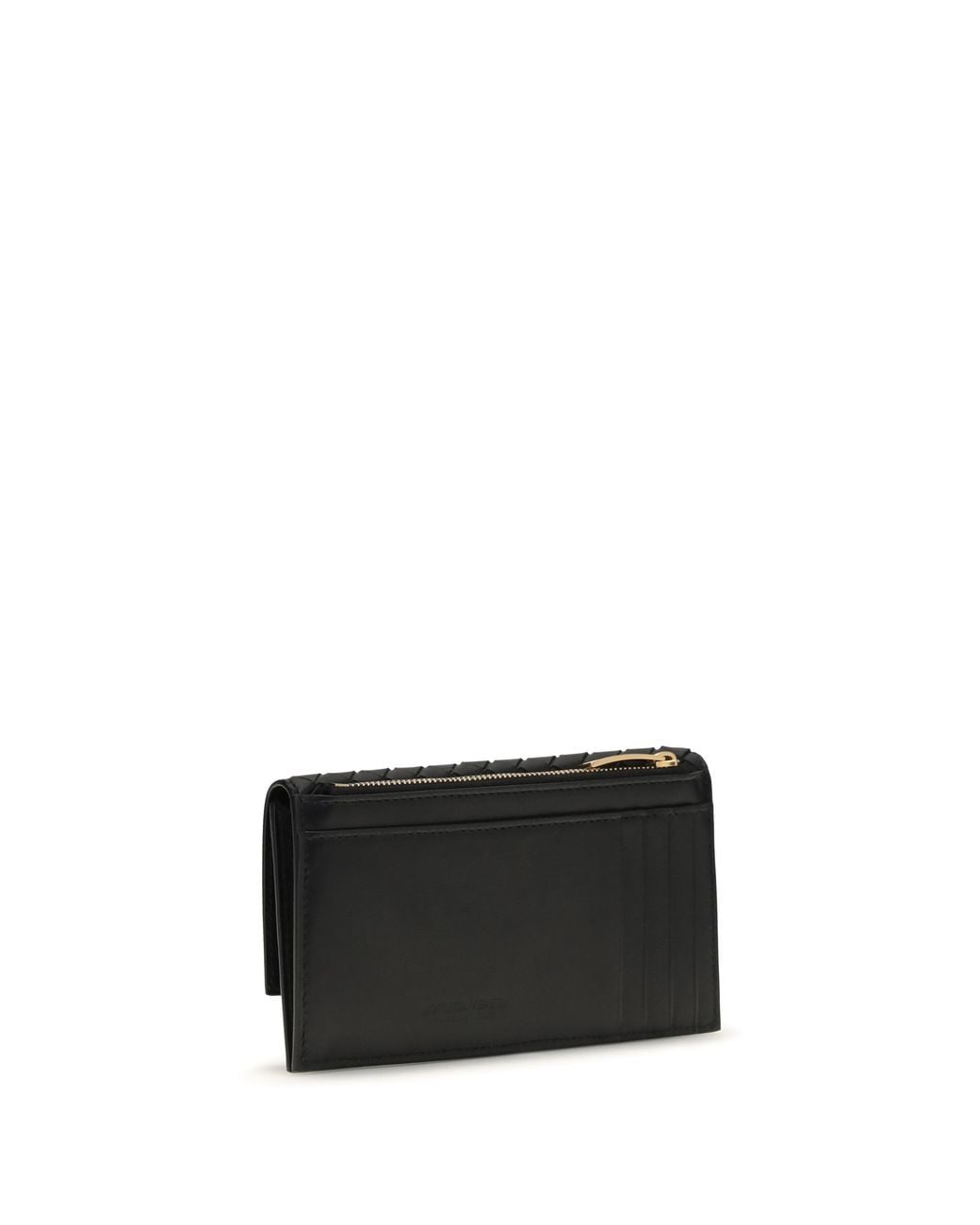 Bottega Veneta Black Woven Bifold Wallet