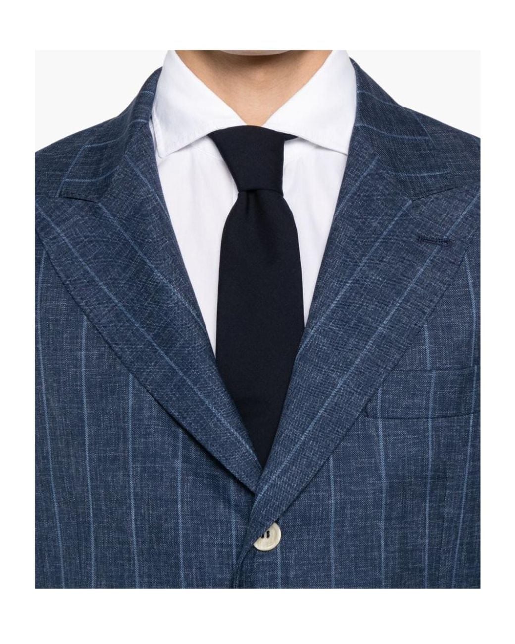 Brunello Cucinelli Blue Striped Suit for men