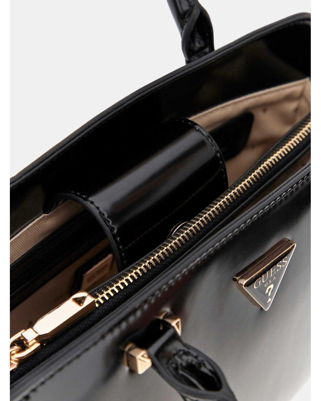 Guess Black Zippered Shoulder Bag