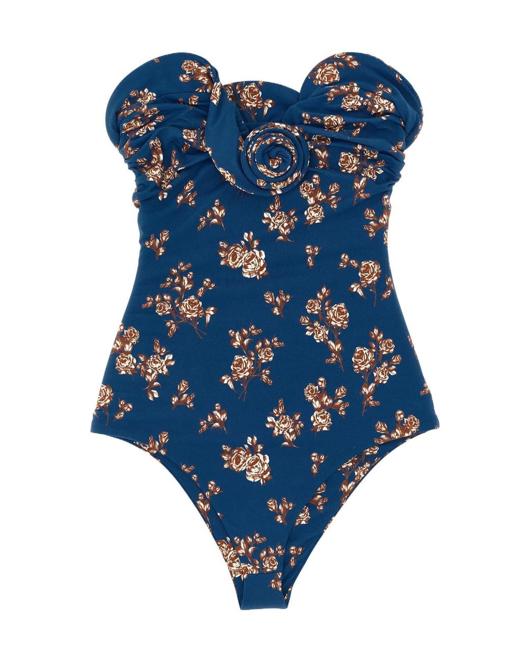 Magda Butrym Blue 05 Floral One-Piece Swimsuit
