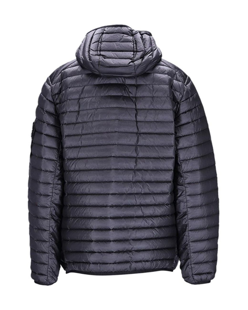 Stone Island Gray Zip-Up Puffer Jacket for men