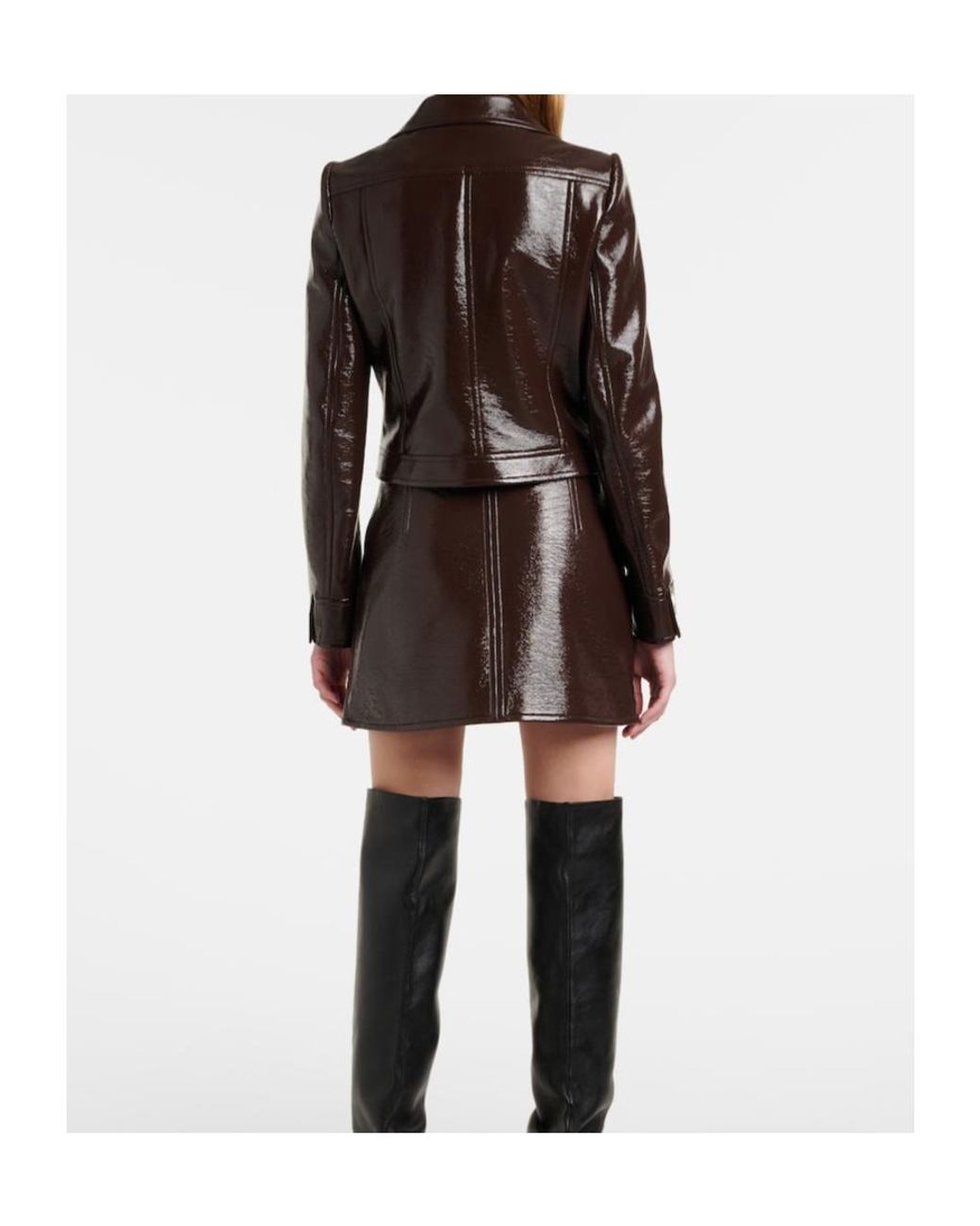 Courreges Brown Reedition Vinyl Jacket