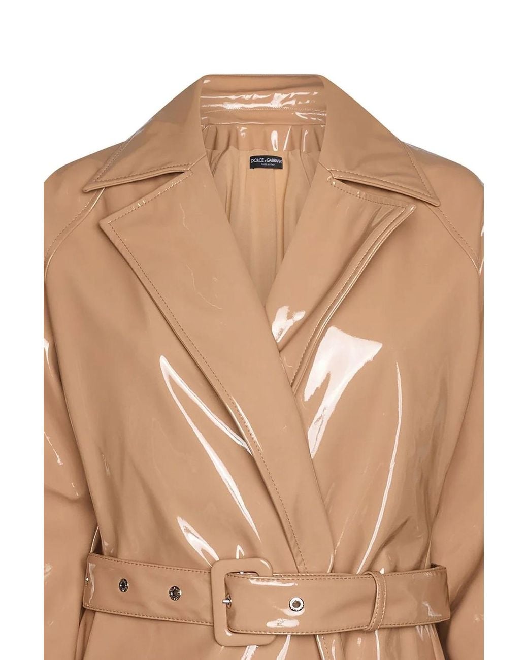 Dolce & Gabbana Natural Belted Waist Trench Coat