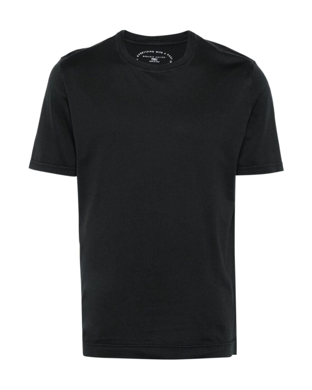 Fedeli Black Short-Sleeved Crewneck T-Shirt for men