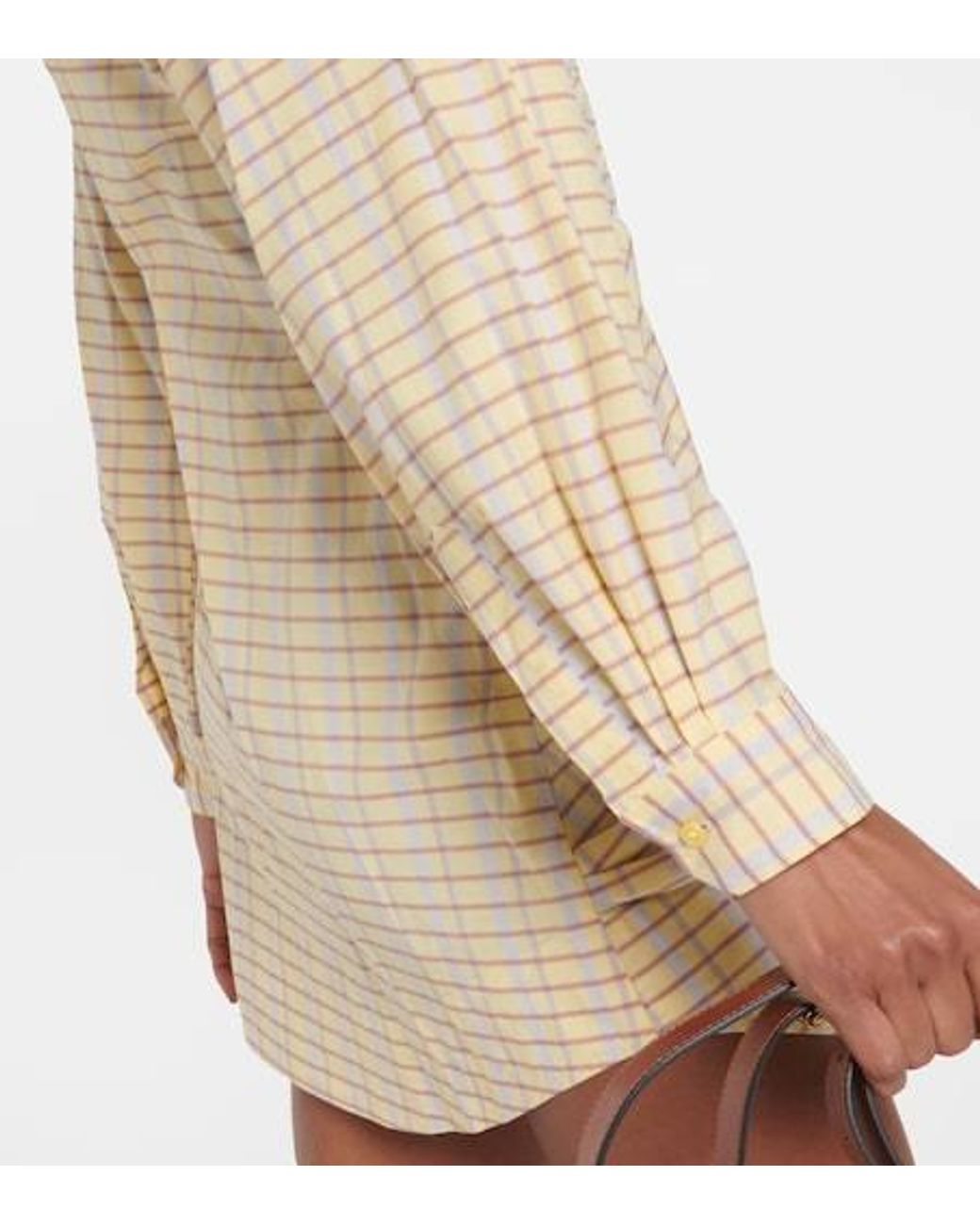 Isabel Marant Natural Coral Checked Cotton And Silk Minidress