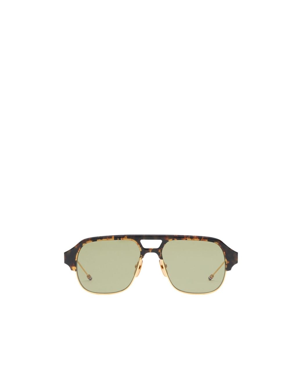 Thom Browne Metallic Eyewear Oval Frame Sunglasses for men