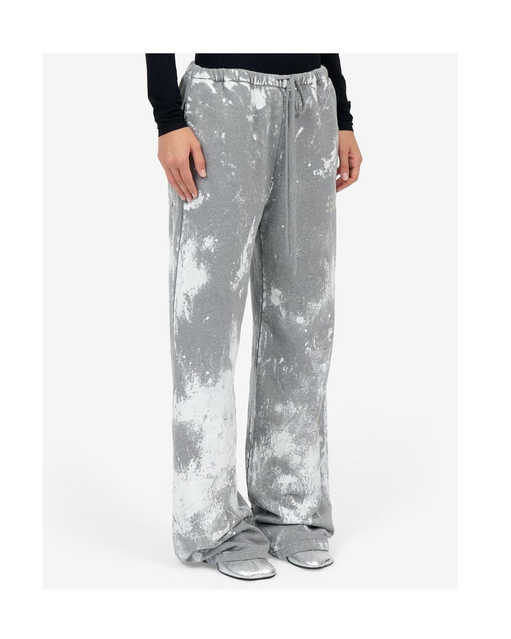 MM6 by Maison Margiela Gray Drawstring Painted Pants