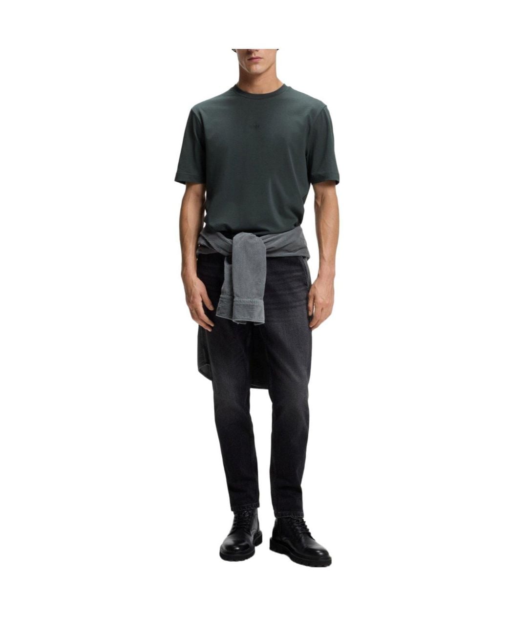 Boss Green Solid Color T-Shirt for men