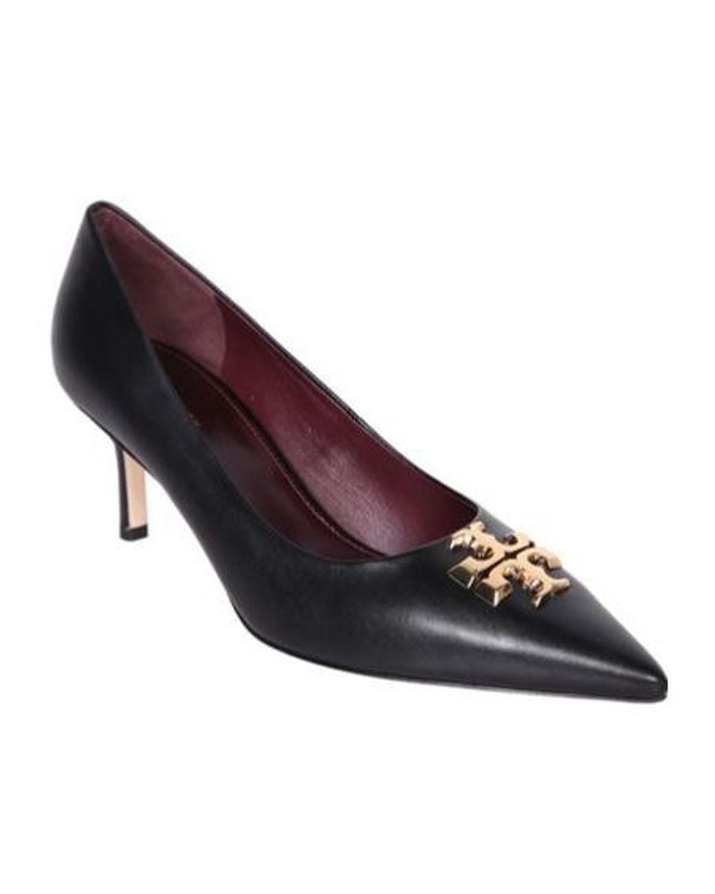 Tory Burch Purple Eleanor Logo Plaque Pumps