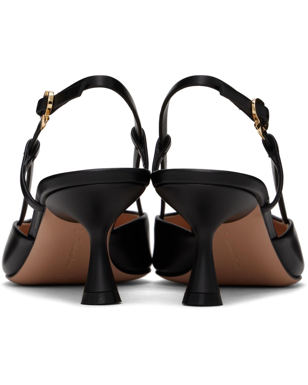 Gianvito Rossi Black Open-Toe High-Heeled Sandals