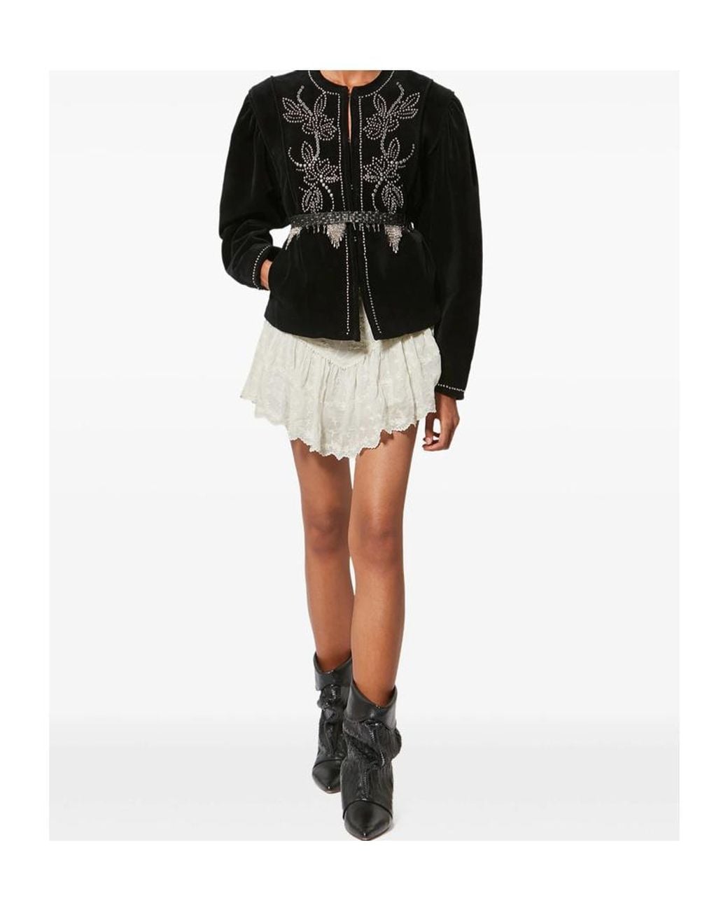 Isabel Marant White Embroidered Shorts
