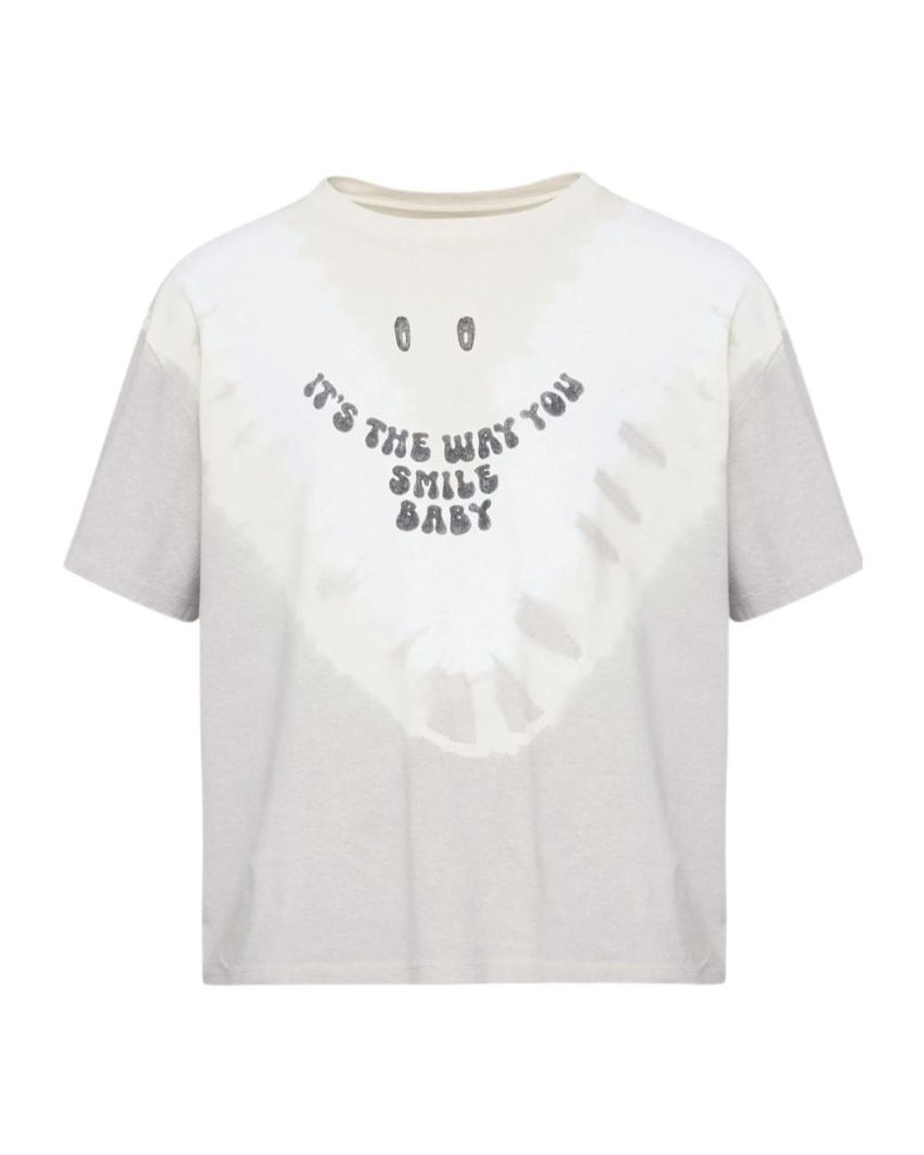 MM6 by Maison Margiela White Printed Crewneck T-Shirt for men