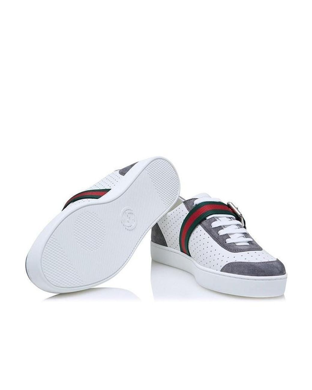 Gucci Metallic Wave Dot Web Striped Strap Casual Shoes for men