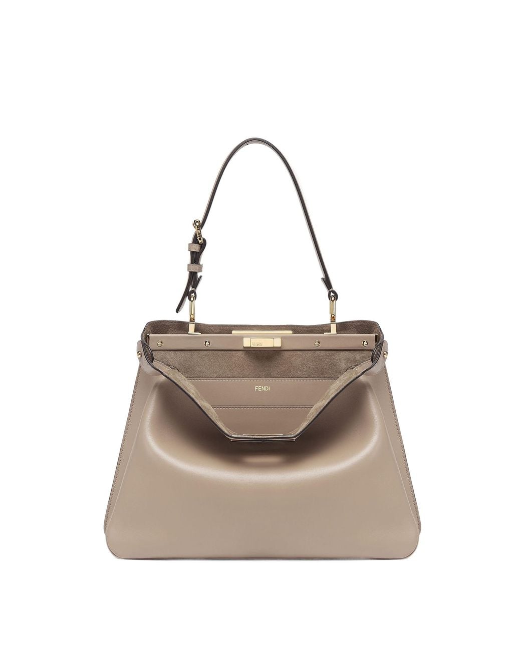 Fendi Gray Peekaboo Soft Medium Tote Bag