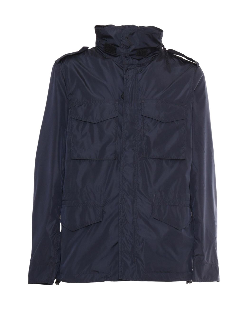Aspesi Blue Utilitarian Vento Jacket With High Collar for men