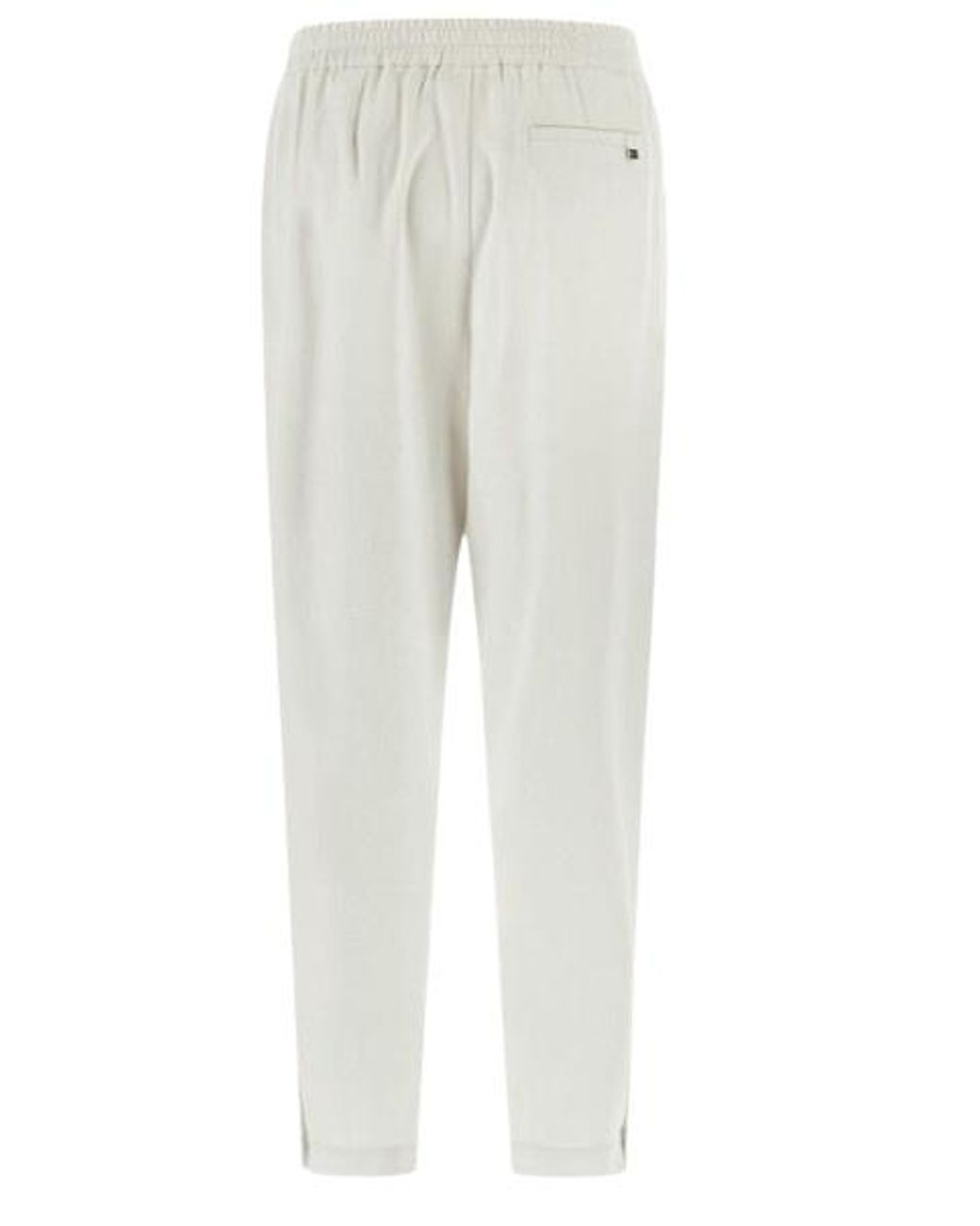 Herno Gray Elastic Waist Drawstring Trousers
