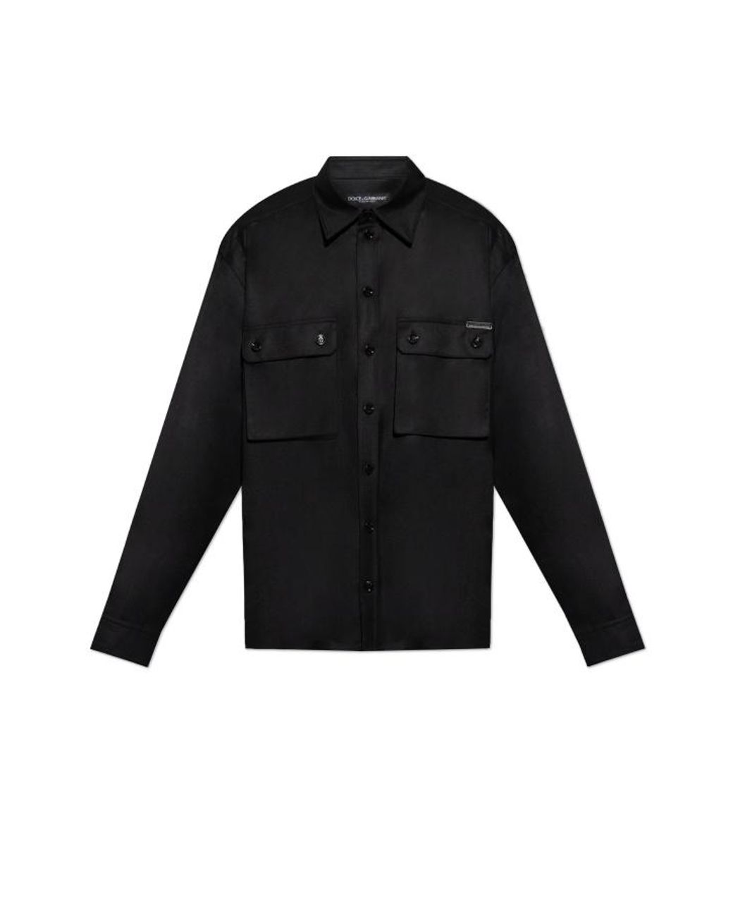 Dolce & Gabbana Black Wool Shirt for men