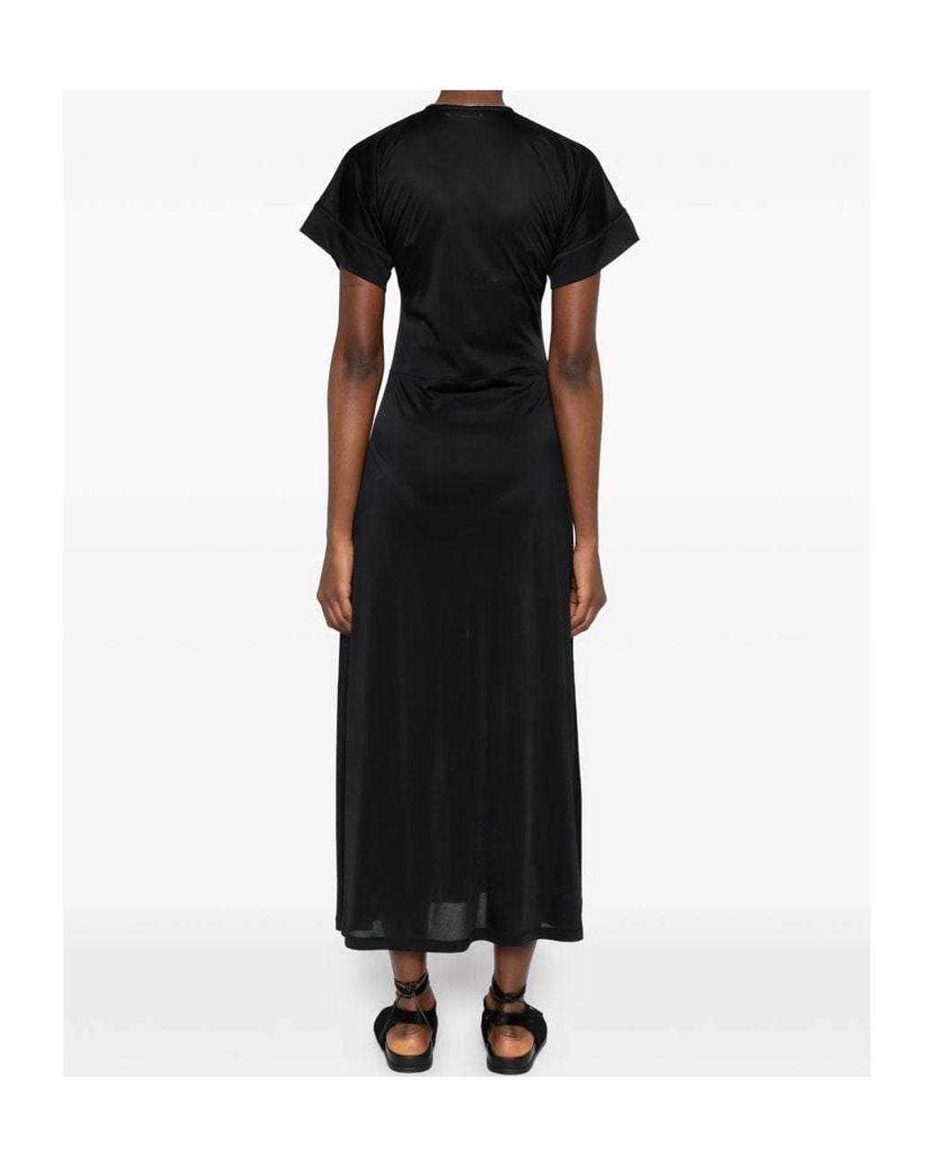 Lemaire Black V-Neck Zipped Dress