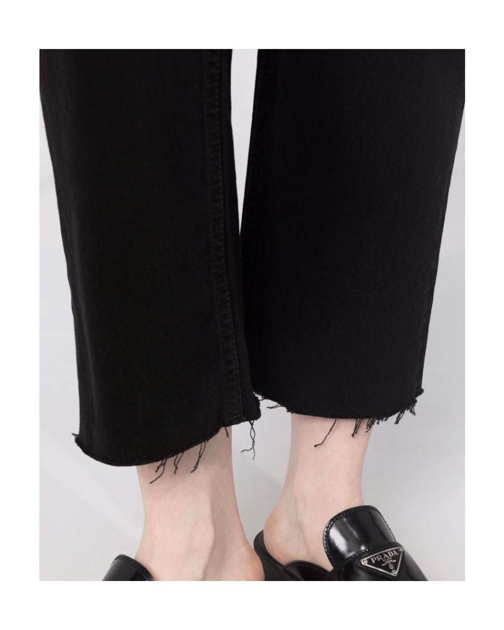 Totême Black Cropped Straight-Leg Jeans