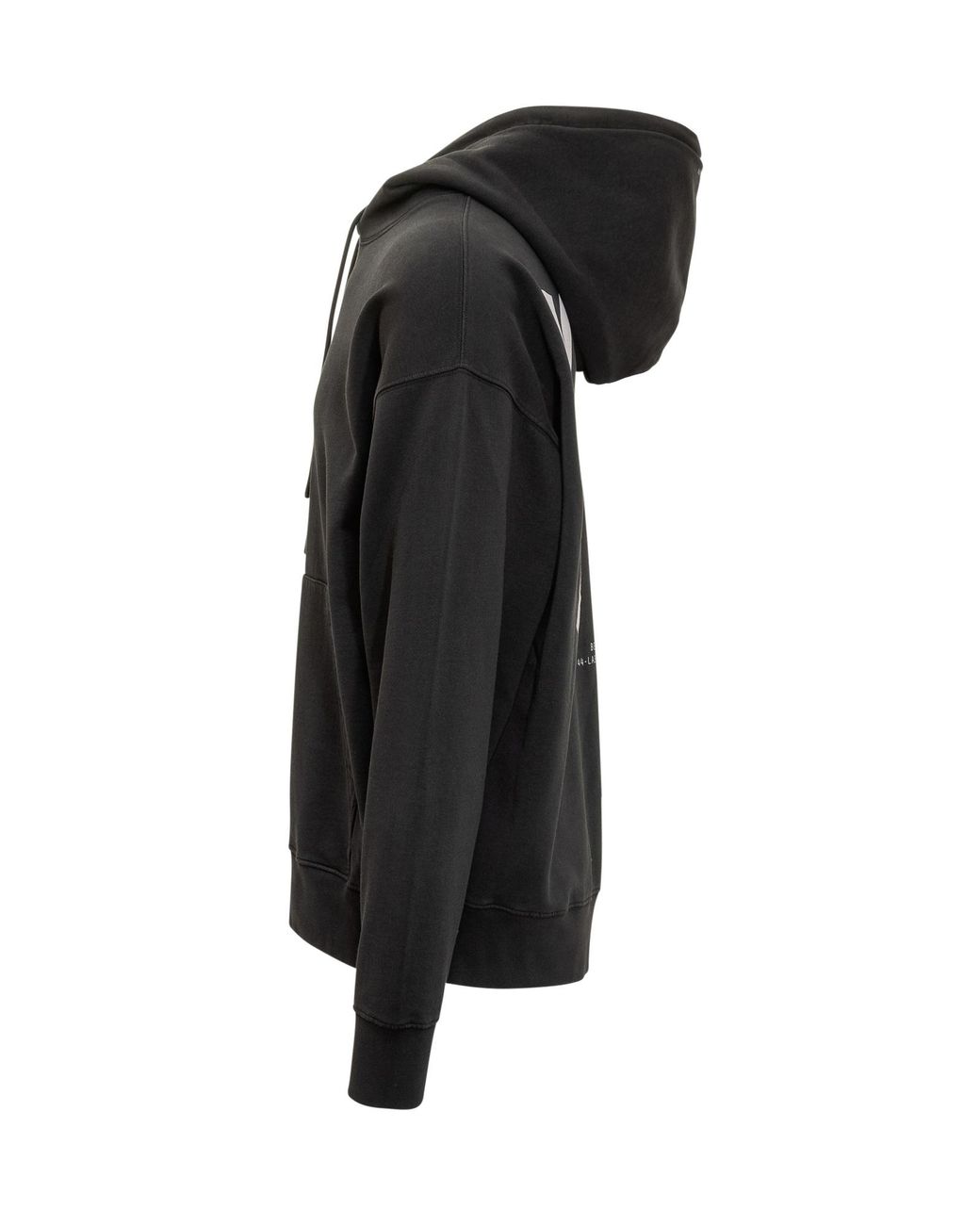 44 Label Group Black Logo Print Hoodie for men