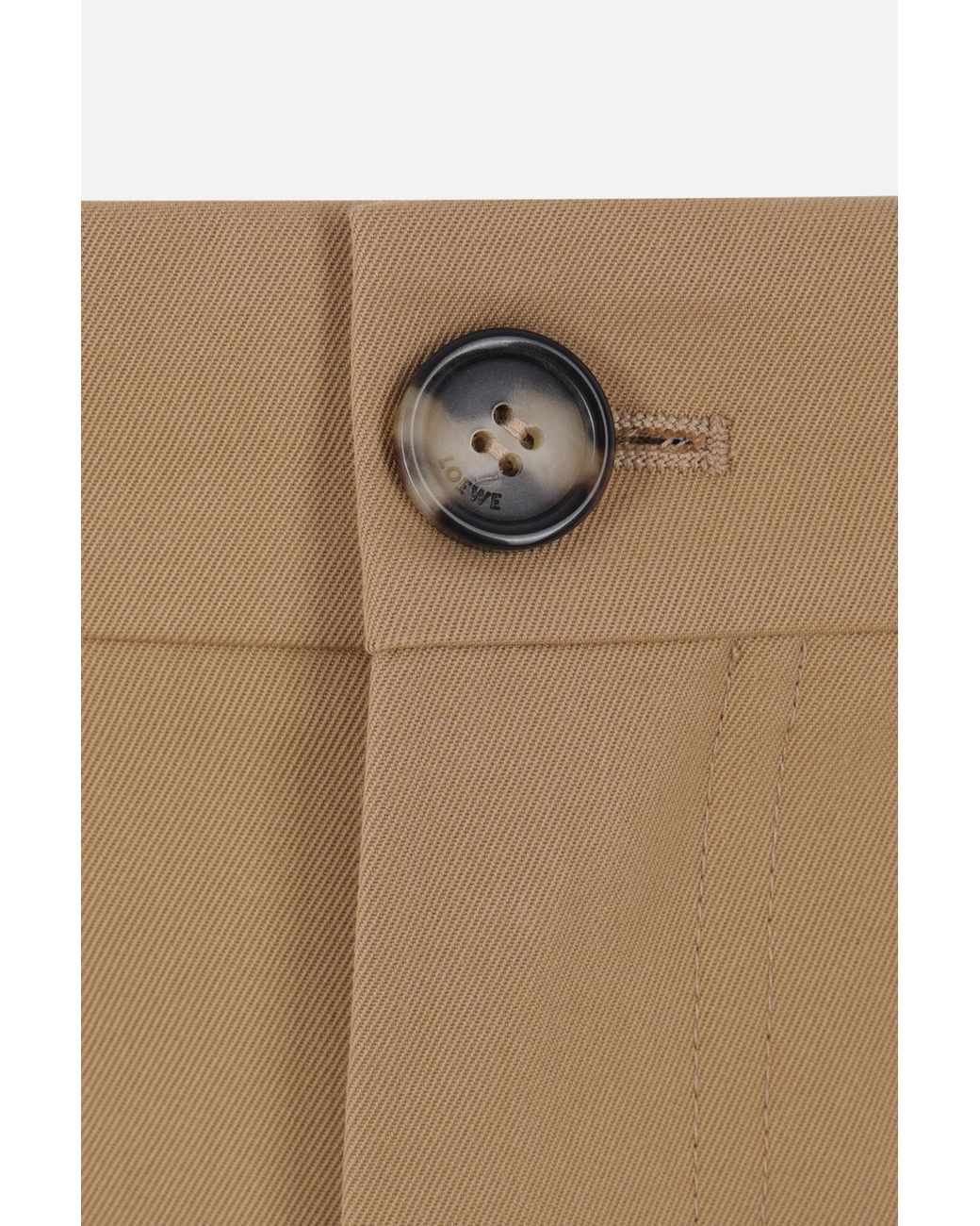 Loewe Natural Wide Leg Cargo Trousers for men