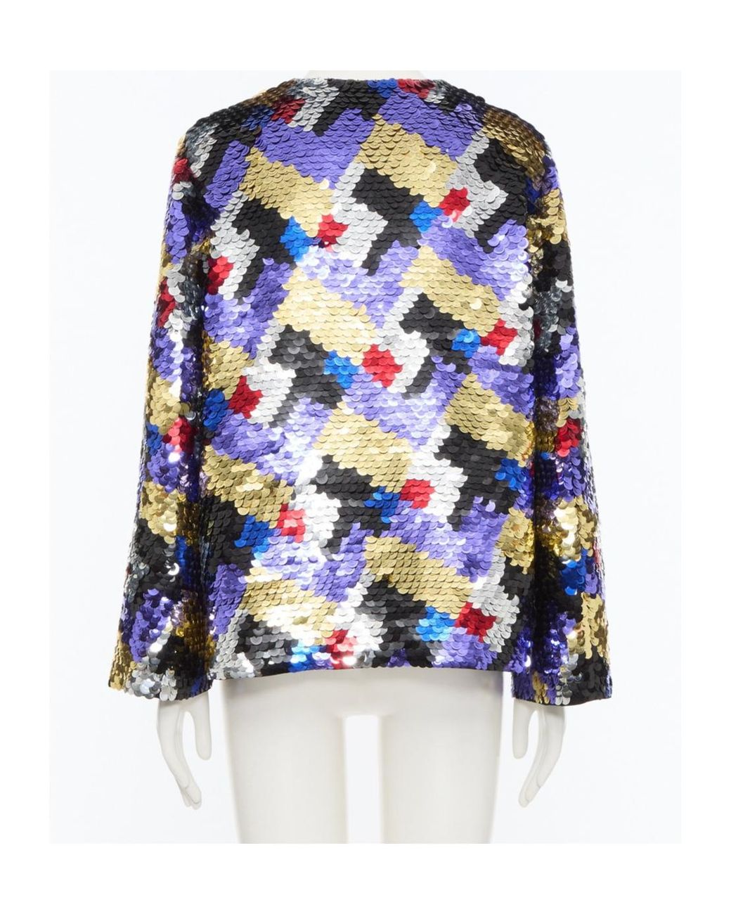 Valentino Blue Crew Neck Long-Sleeved Casual Jacket