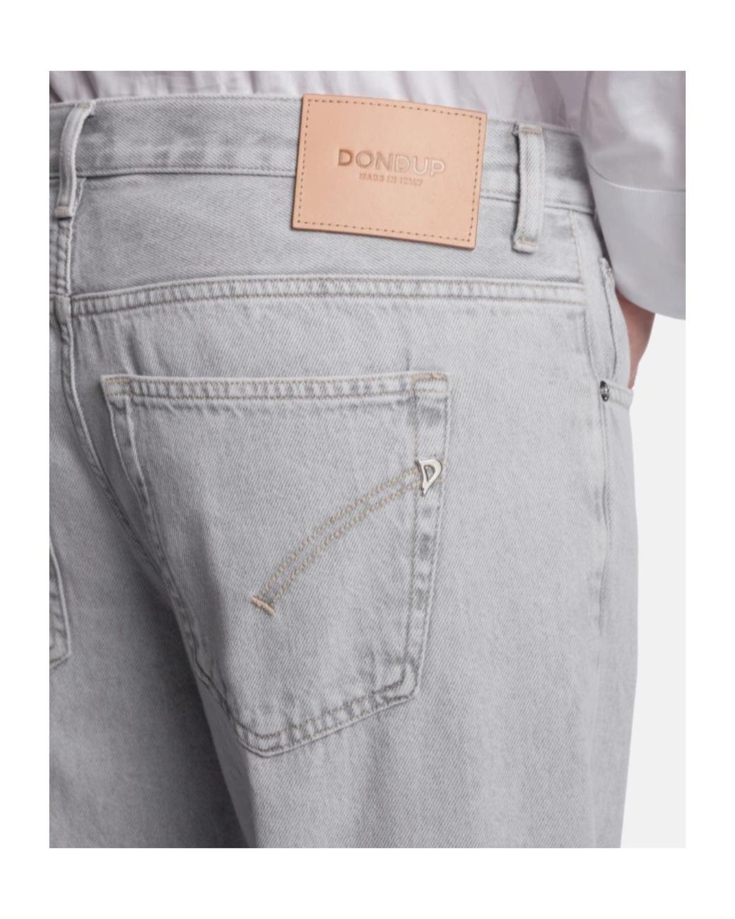 Dondup Gray Jacklyn Wide-Leg Rigid Denim Jeans
