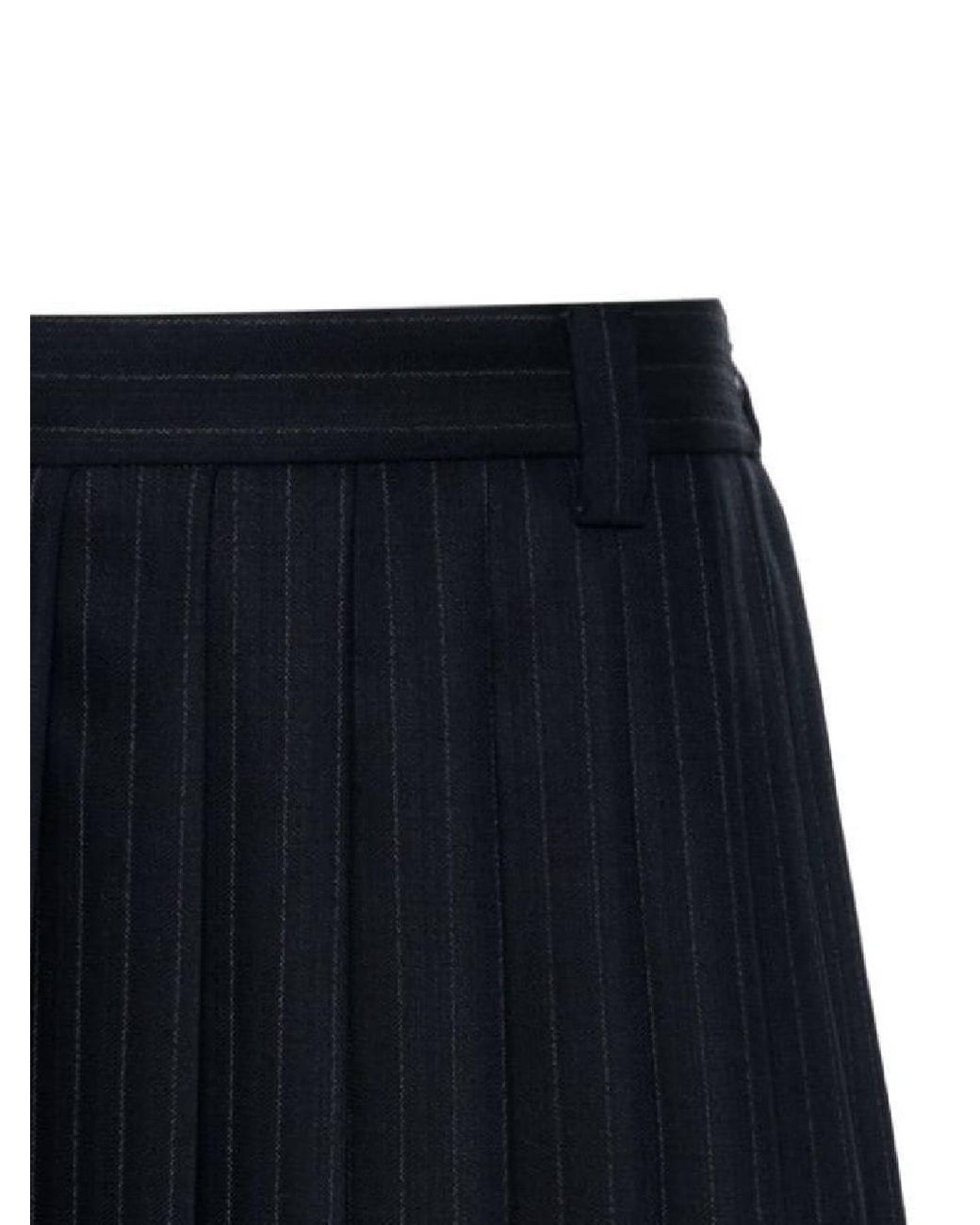 Miu Miu Black Logo-Appliqué Pleated Mini Skirt