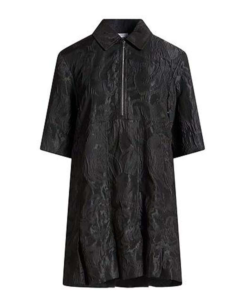 Ganni Black Satin Dress