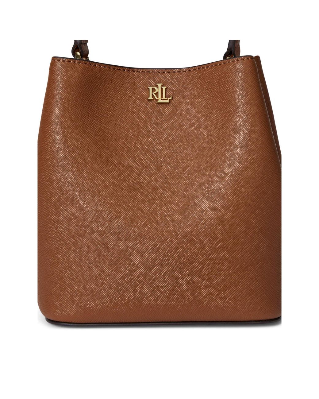 Ralph Lauren Brown Leather Mini Bucket Handbag