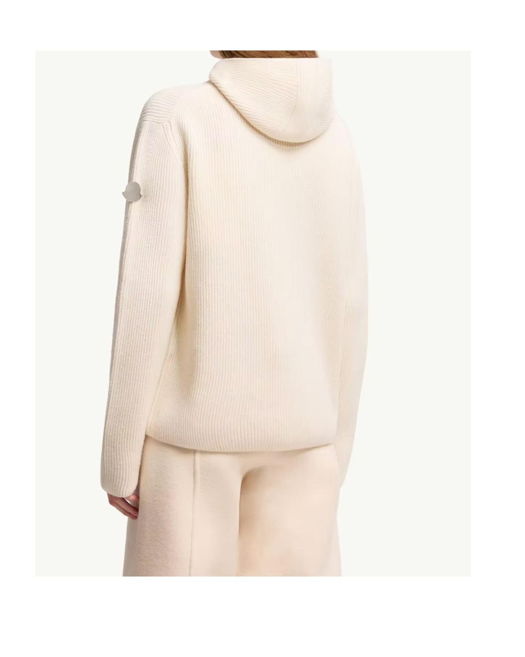 Moncler Natural Jil Sander Knitted Hoodie for men