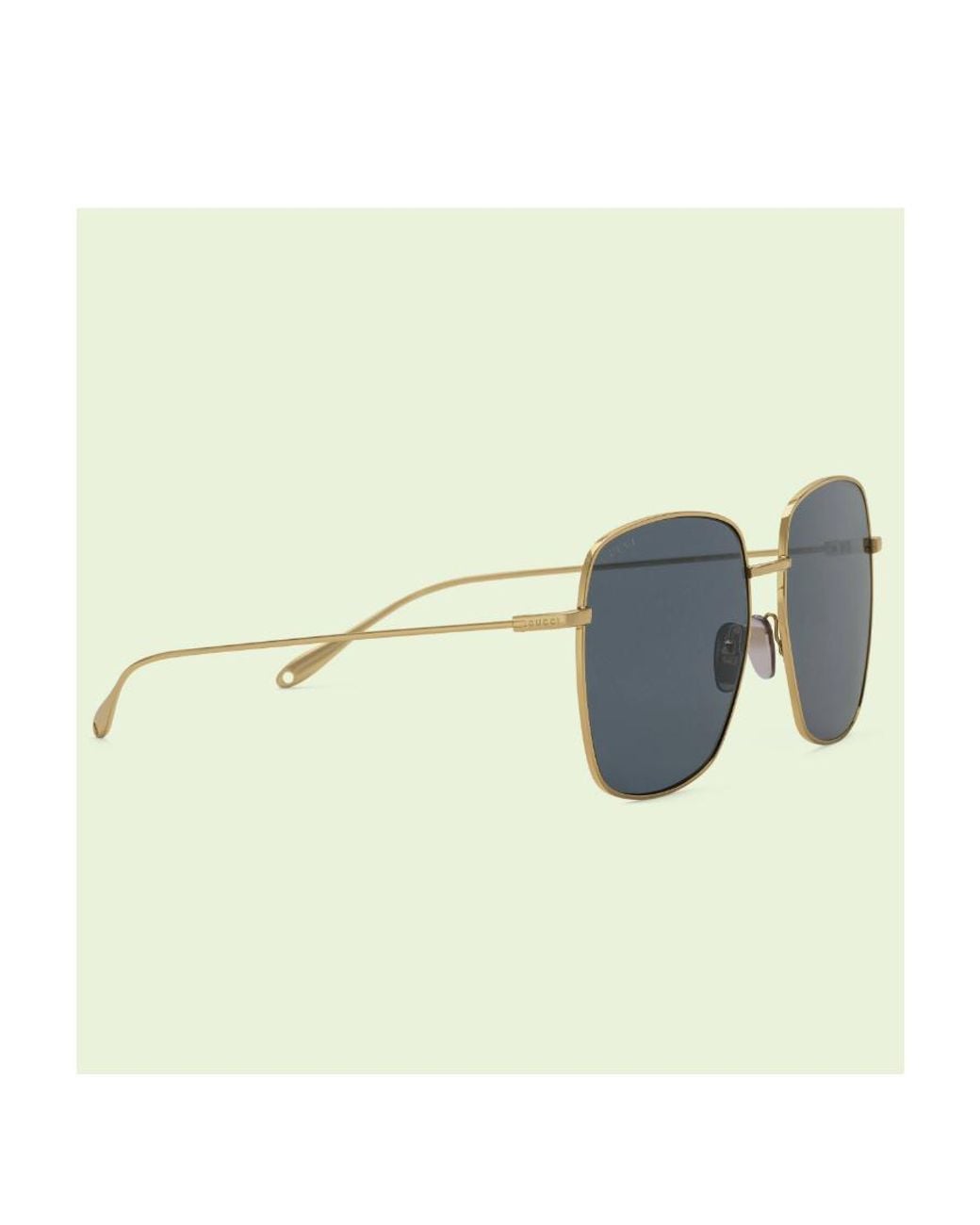Gucci Blue Eyewear Squared-Frame Disco Charm Detailing Sunglasses