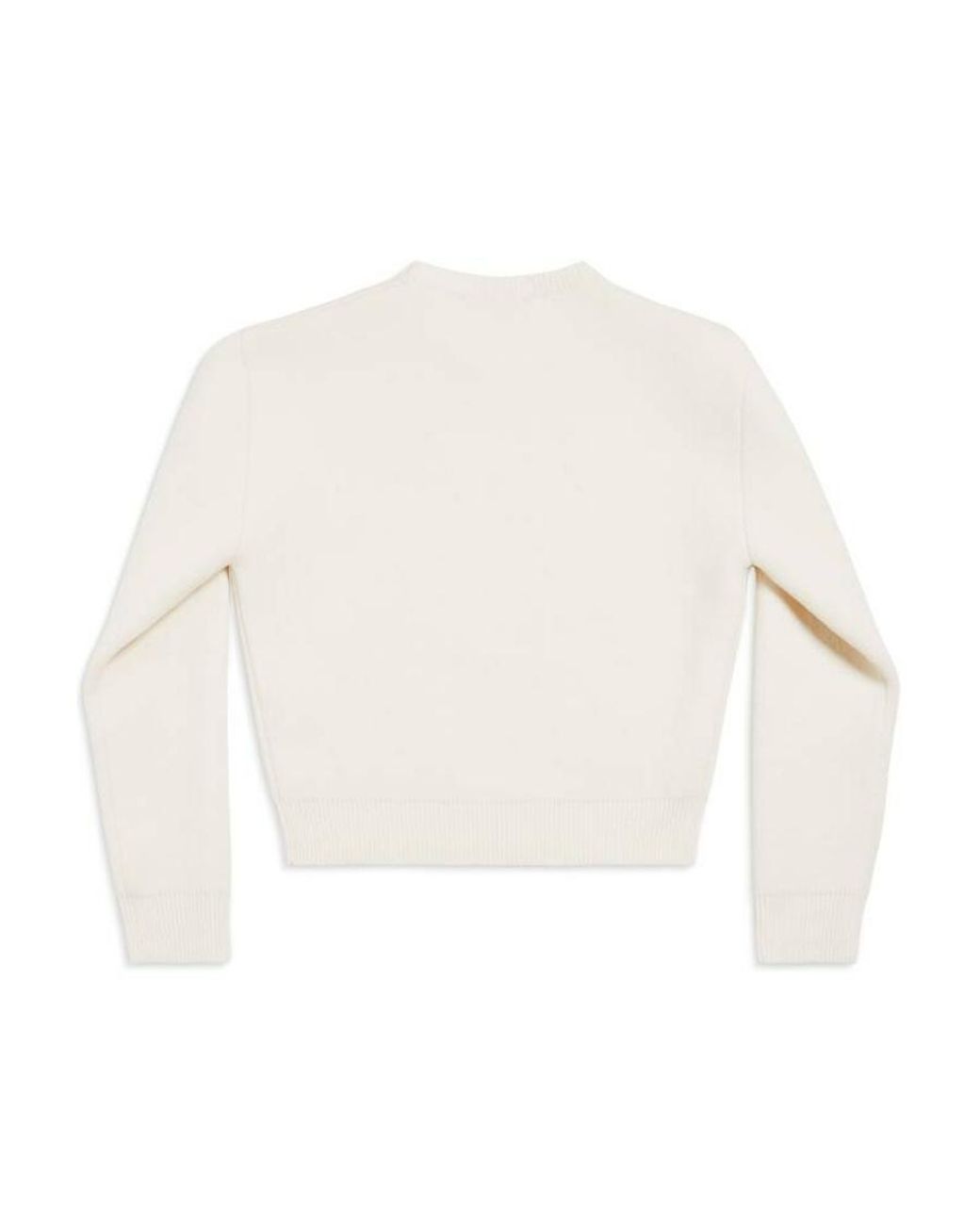 Balenciaga White Logo Patch Knitted Jumper