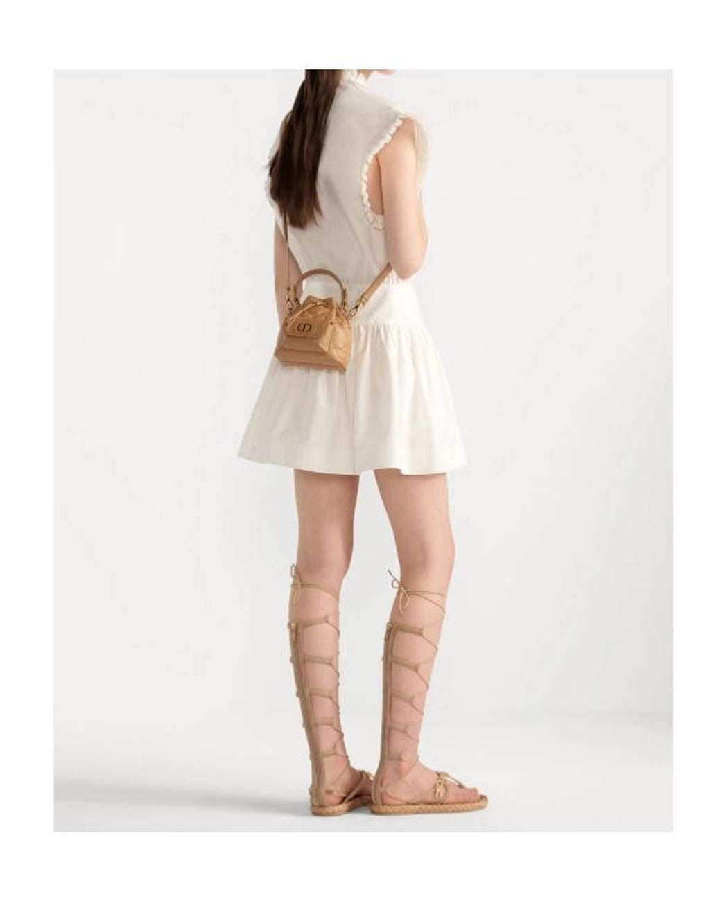 Dior White Iviera Short Flared Dress