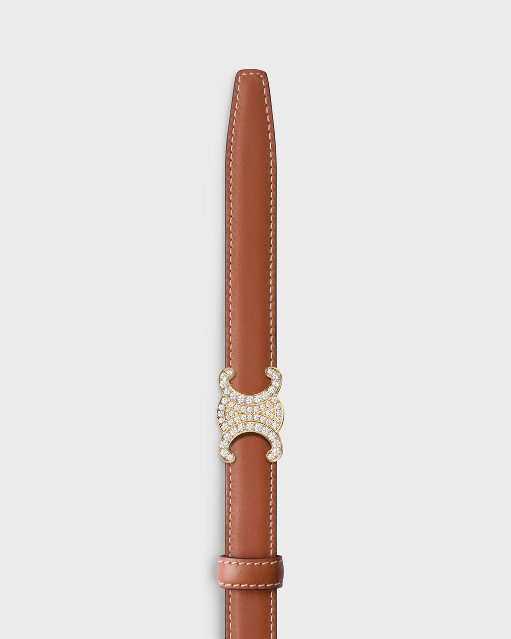 Céline White Triomphe Buckle 18Mm